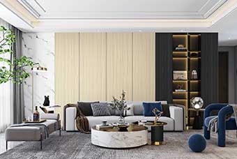 定安轻奢风格-客厅