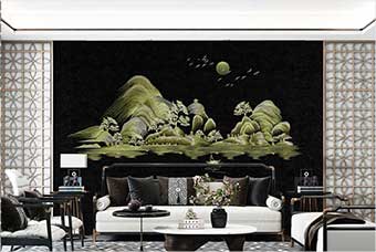 定安森佰汇航空纤维墙咔（湖光山色）